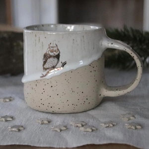 Hedwig and Emilia mugs, hand-thrown stoneware ceramics image 8