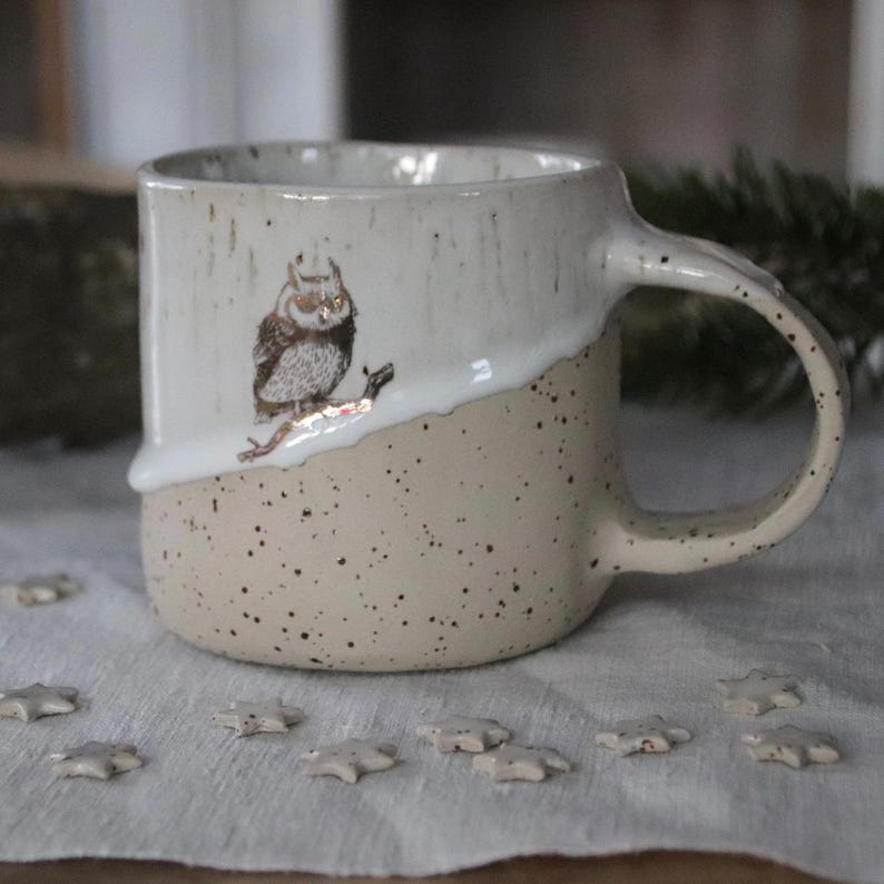 Hedwig and Emilia mugs, hand-thrown stoneware ceramics image 8