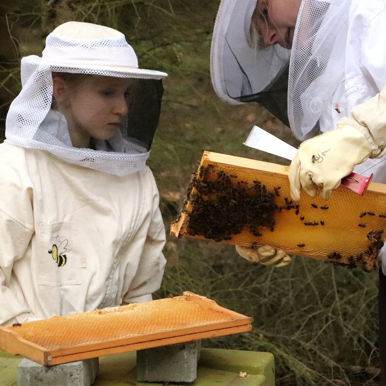 Beeswax candle large, from our family beekeeping, 22 cm long, 70 g heavy image 6