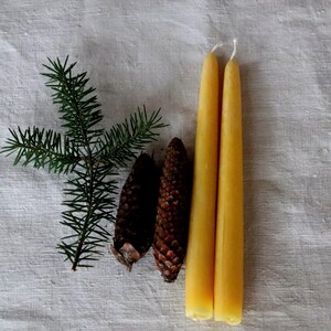 Beeswax candle large, from our family beekeeping, 22 cm long, 70 g heavy image 3