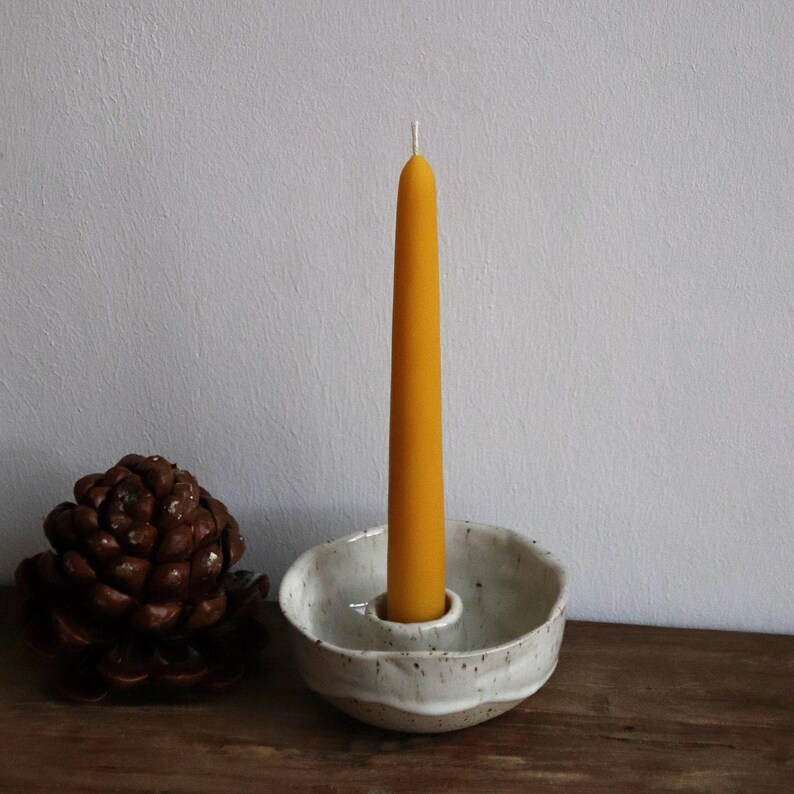 Beeswax candle large, from our family beekeeping, 22 cm long, 70 g heavy image 9