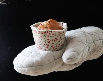 Moldes para muffins, molde de cerámica para hornear, flores rojas