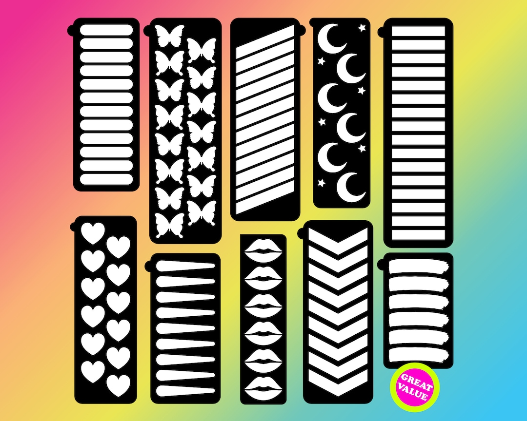 TOP 10 BUNDLE Makeup Swatch Stencils. Great Gift for the Beauty Guru ...