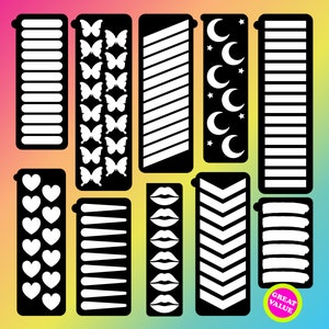 TOP 10 BUNDLE Makeup Swatch Schablonen. Großartiges Geschenk für den Beauty Guru!