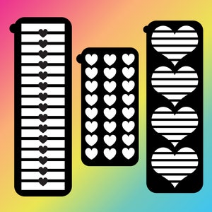 16, 24, 24 Pan Herzen Makeup Swatch Schablone Bestseller Set. Großartiges Geschenk für den Beauty Guru!
