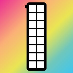 18 Pan Square Makeup Swatch Stencil Sticker
