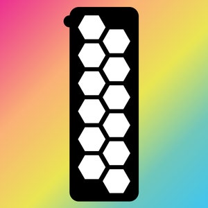 12 Waben- / Hexagon-Make-up-Schablonenaufkleber