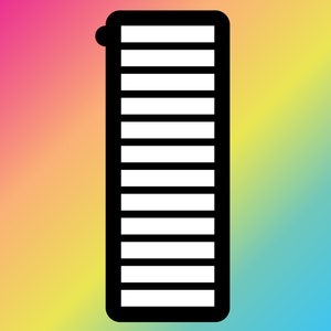 12 Pan Rectangular Makeup Swatch Stencil Sticker