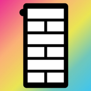 9 Pan Rectangular Combo Makeup Swatch Stencil