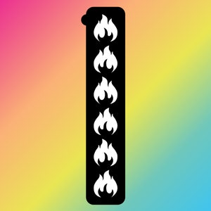 6 Pan Fire Makeup Swatch Stencil Sticker