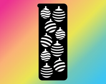 9 adesivi stencil per campioni di trucco con decorazioni natalizie a strisce