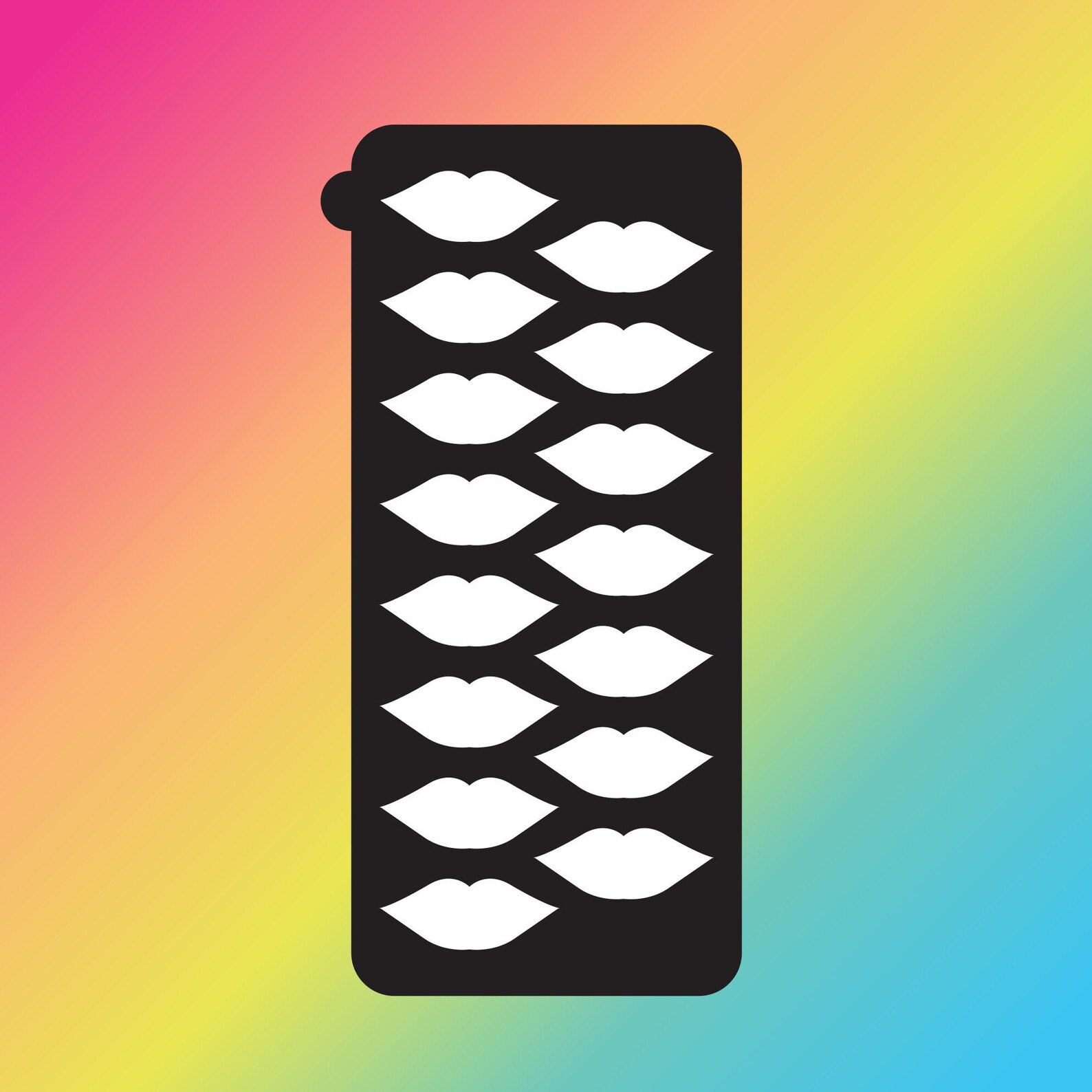 15 Pan Lips Makeup Swatch Stencil Sticker Etsy Canada