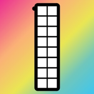 16 Pan Squares Makeup Swatch Stencil Sticker