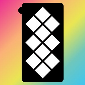 10 Pan Diamant Muster Swatch Stencil Sticker