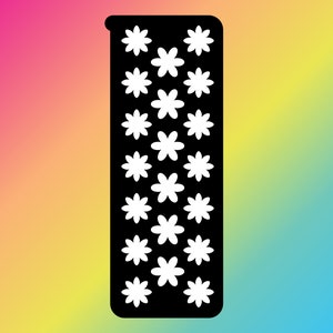 20 Pan Flowers Makeup Swatch Stencil Sticker