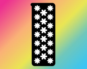 20 adesivi stencil per campioni di trucco con fiori in padella
