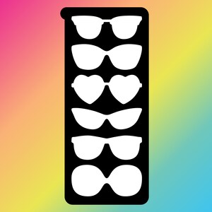 6 Pan Sunglasses Swatch Stencil Sticker
