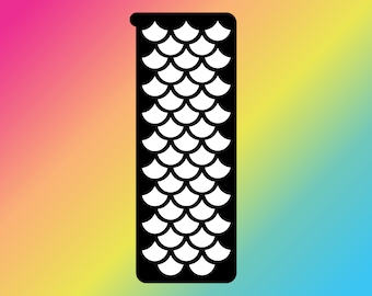 45 Pan Mermaid Scales Makeup Swatch Stencil Sticker