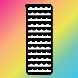 Pan Waves Makeup Swatch Stencil Sticker