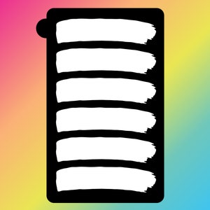 6 Pan Brushstroke Swatch Stencil