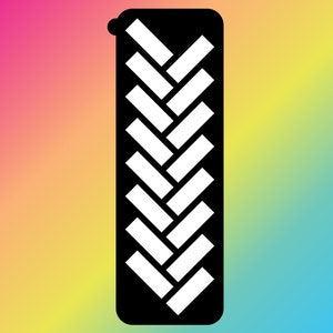 16 Pan Herringbone Muster Makeup Swatch Stencil Sticker