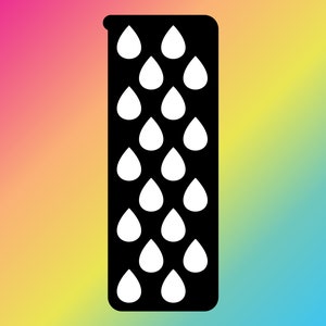 18 Pan Drops Makeup Swatch Stencil Sticker