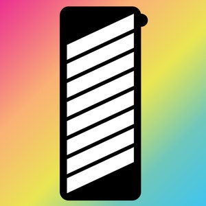 8 Pan Diagonal Makeup Swatch Stencil Sticker