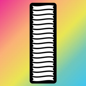 16 Pan Ribbons Makeup Swatch Stencil