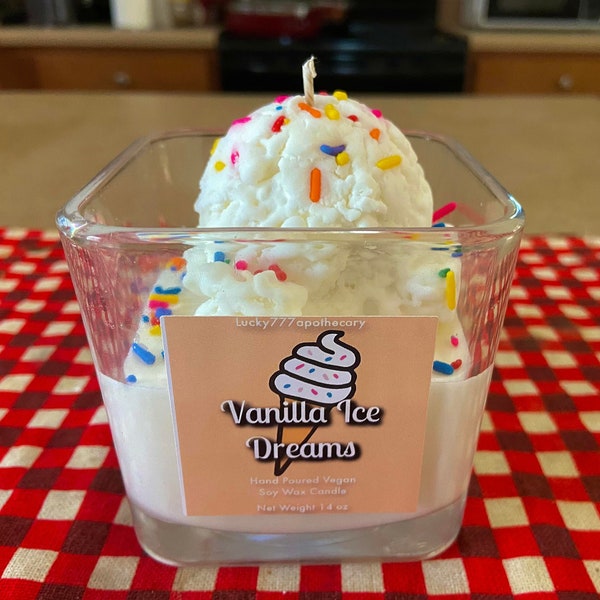 Ice Cream Candle Etsy