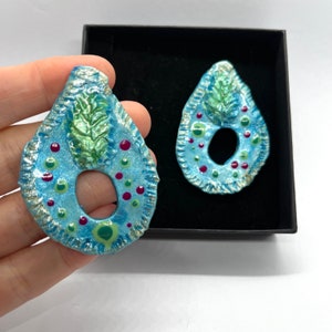 PENDIENTES ORIGINALES LIVIANOS Celestes Piezas Unicas Asimétricas Hecho a mano Pieza de Arte Naturaleza