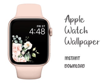 Apple Watch Wallpaper, Floral Apple Watch design, Apple Watch digital file, watch background, Apple Watch face