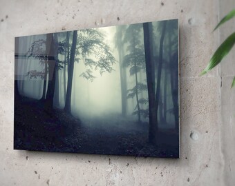 Foggy Dark Forest Etsy