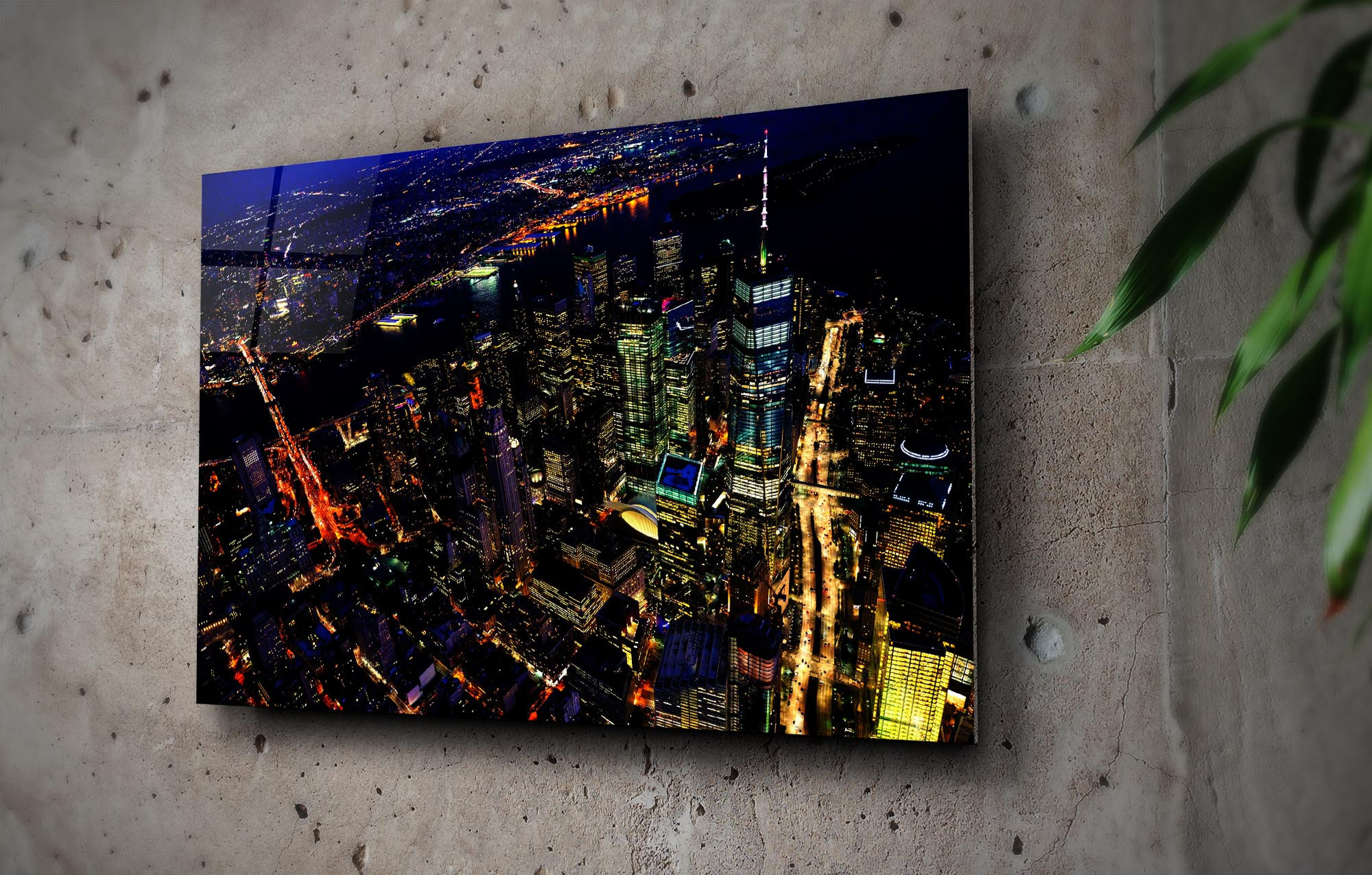 New York City Glass Wall Art Town Cityscape Skyline Landscape Etsy