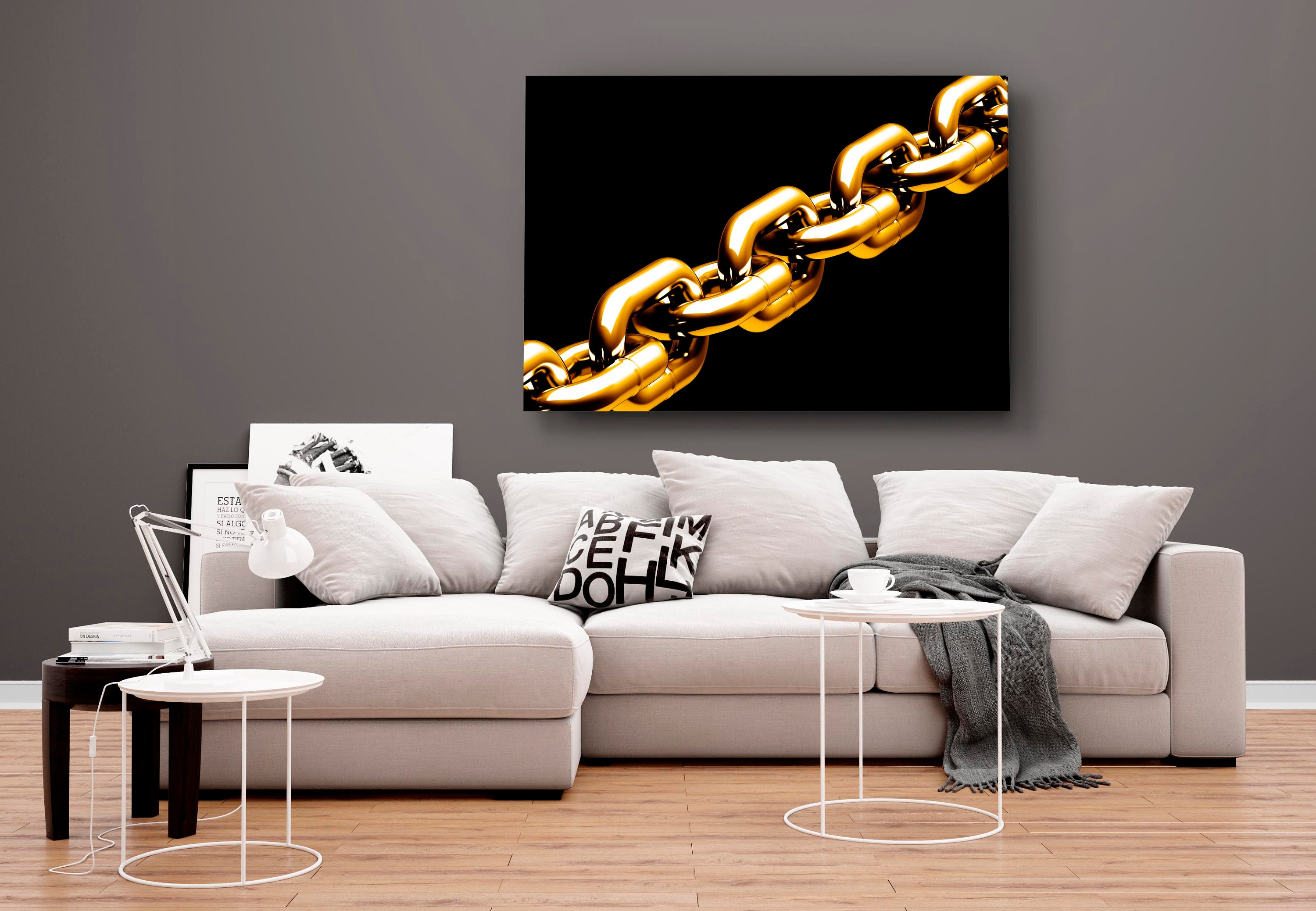 Gold Chain Wall Art Luxury Home Decor Edgy Beauty Room Decor Etsy