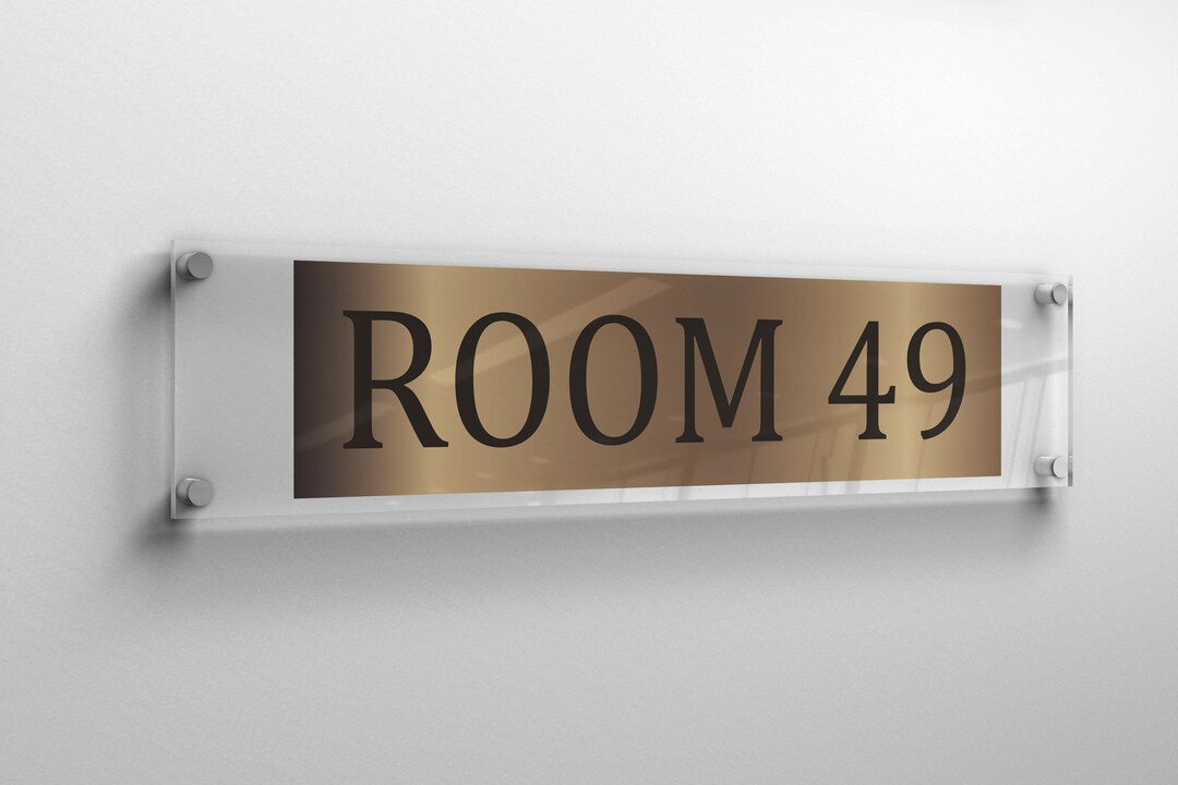 Gold Hotel Room Number Sign Business Company Office Door Etsy