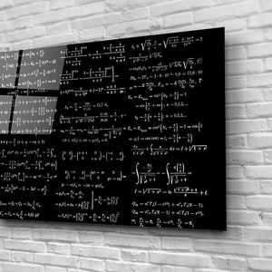 Math Formulas Wall Art, Mathematical Art, Math Classroom Decor, Physics Art, Scientist Gift, Glass Educational Decor