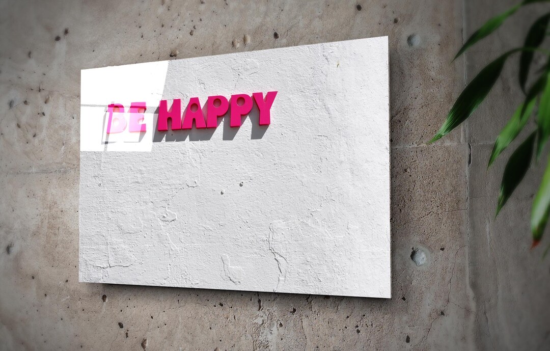 Décoration murale Be Happy, ondes positives, idée cadeau pour une