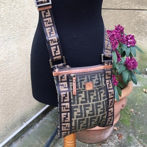 AUTH. FENDI Unisex Bag - Fendi Shoulder Bag - Fendi Monogram FF Fabric - Fendi Zucca - Sports Bag - Fendi Vintage - Fendi Men&#39;s Bag