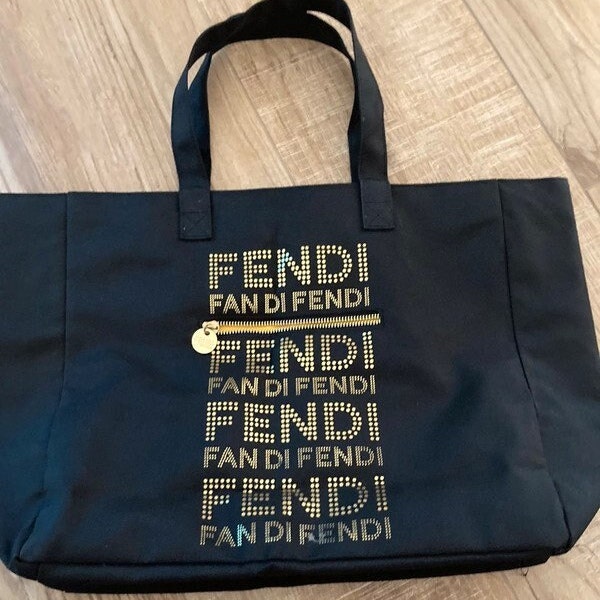 FAN bag by FENDI - Fendi shopper bag - Fendi Profumi - Women's bag - Shoulder bag - Black bag - Shoulder bag - Authentic Fendi