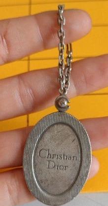 Christian DIOR Vintage Keychain - Dior Silver Tone Metal Keychain