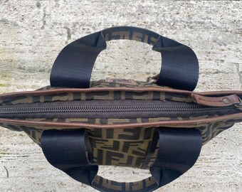 Authentic Fendi Monogram Ff Handbag - Fendi Zucchino Vintage