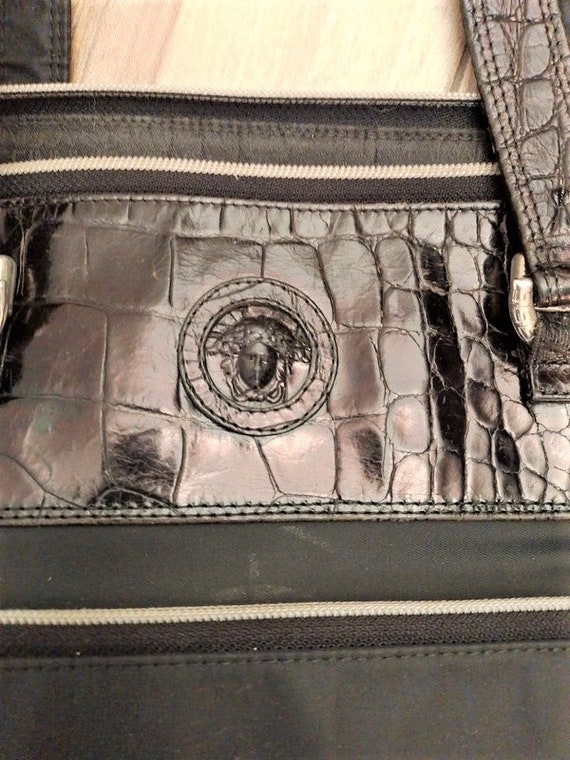 Authentic GIANNI VERSACE 80s shoulder bag - Black… - image 2