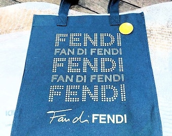 FENDI TOTE FAN Bag - Fendi Shopper Bag - Fendi Perfumes - Fendi Grey Bag - Shoulder Bag - Authentic Fendi Italy