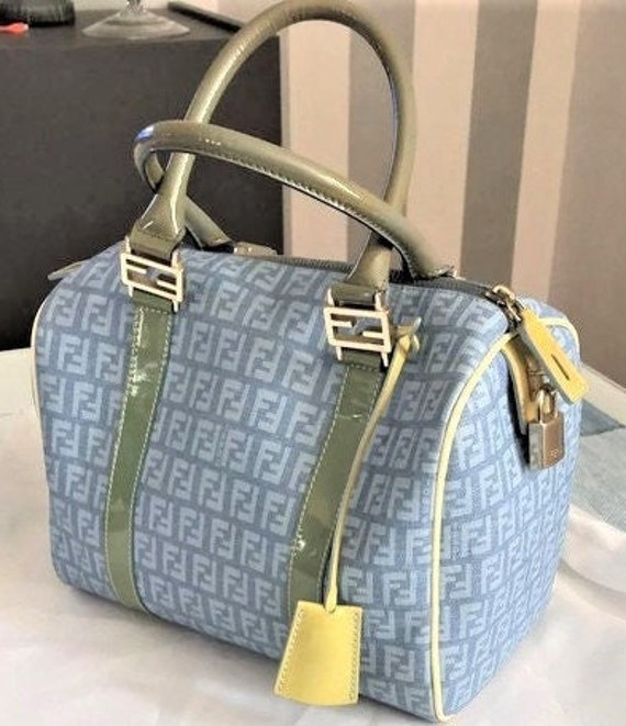 Genuine Vintage FENDI Top Case Bag Handbag Fendi Zucca Bag 