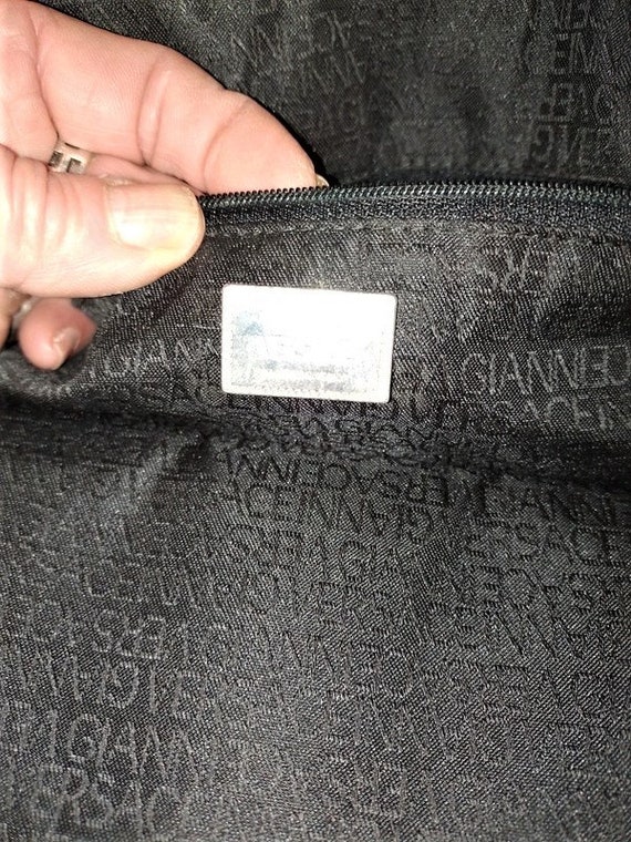 Authentic GIANNI VERSACE 80s shoulder bag - Black… - image 7