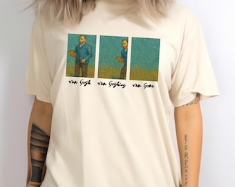 Van Gogh-skjorta, rolig skjorta, rolig konstskjorta, konstälskare, konstlärare, kreativ gåva, present till konstnärer, konsthistoria, konstlärare, Van Gohing