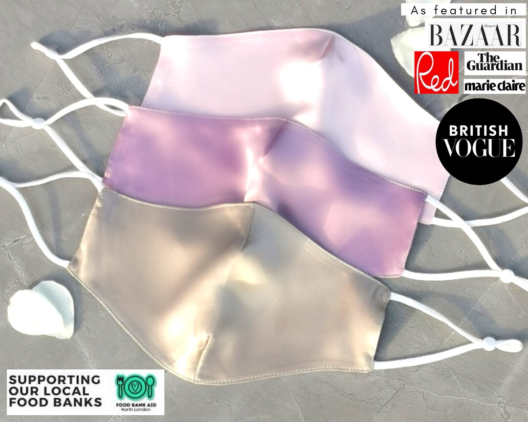 Silk Face Mask, Silk Face Mask UK, 100 Mulberry Silk Mask, Luxury Pure