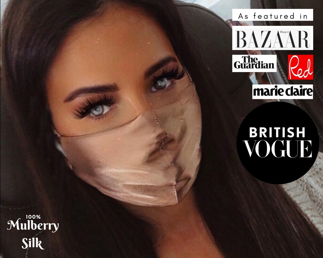 Silk Face Mask UK, Fashionable Mask, 100 Mulberry Silk Mask, Soft Face