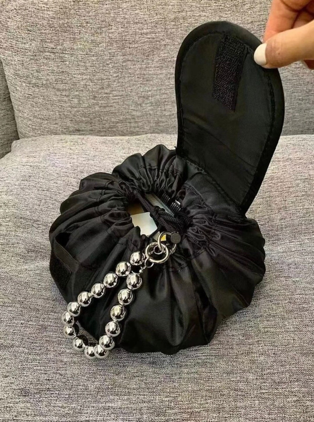 Make up Bag With Chain Toiletries Storage Makeup Bag Large Etsy