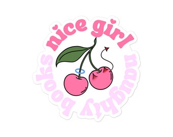 Etiqueta engomada de libros traviesos de Nice Girl / Etiqueta engomada de Kindle / Etiqueta engomada de libros obscenos / Etiqueta engomada de Booktok / Etiquetas engomadas de Kindle / Etiqueta engomada de Good Girl